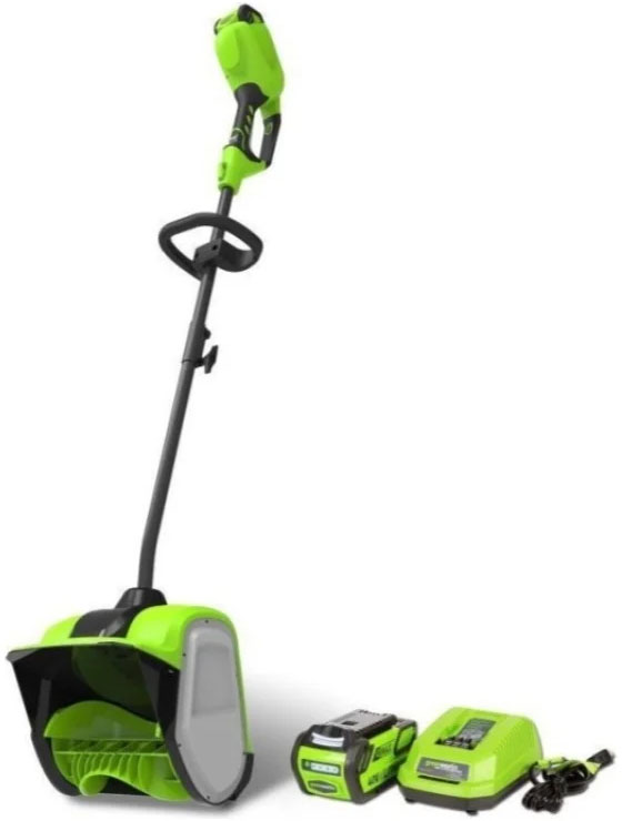 Снегоуборщик аккумуляторный GREENWORKS GD40SSK5 (40В; 1 АКБ; 5Ач; 30х15см; 7кг) (2600807UG) от магазина Инструмент маркет