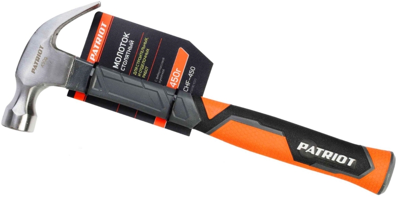 Молоток 450г двухкомпонентная рукоятка кованый PATRIOT СHF-450 (350001020) от магазина Инструмент маркет