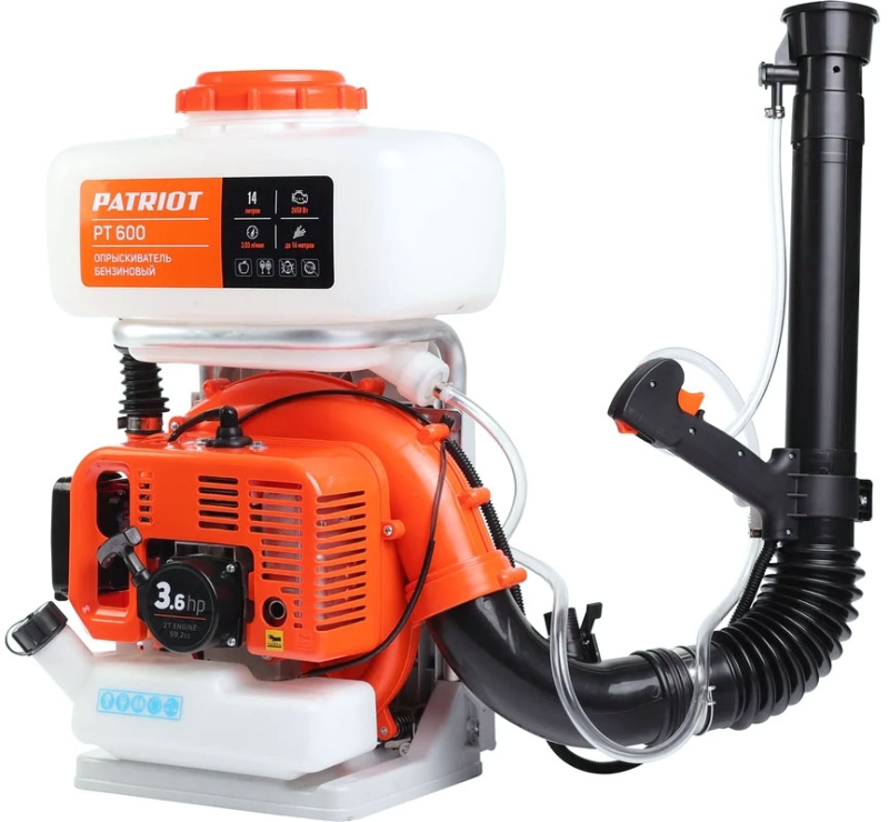 Опрыскиватель бензиновый PATRIOT PT 600 (3,6лс; бак 14л; 16м; 13,2кг) (755302615) от магазина Инструмент маркет