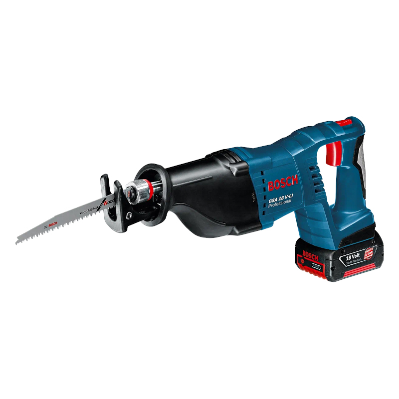 Акк пила сабельная BOSCH GSA 18 V-LI (18В; 3 АКБ; 4Ач; 2400-2700ход/мин; 2,5кг) (0615990L6H)  от магазина Инструмент маркет