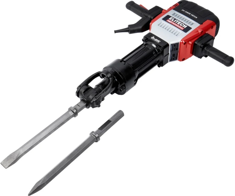 Отбойный молоток HEX-28 ELITECH DH 2065E (2 000Вт; 65Дж; до 1 000уд/м; 29кг) (E2205.026.01) от магазина Инструмент маркет