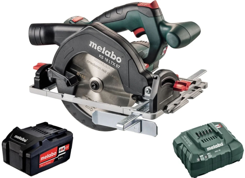 Акк пила дисковая METABO KS 18 LTX 57 (18В; 1 АКБ; 4Ач; диск 165мм 2,8кг) (T03480) от магазина Инструмент маркет