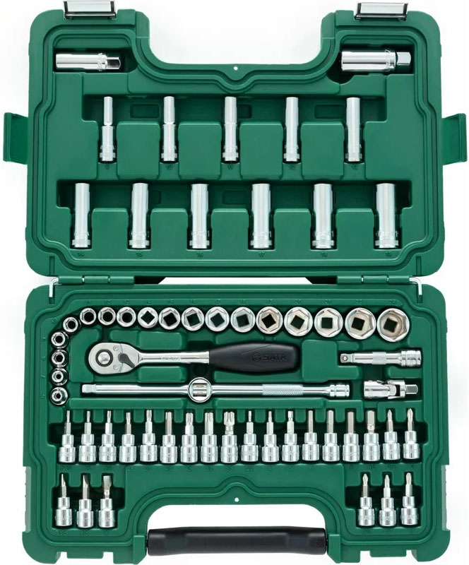 Набор автоинструмента 60пр SATA S09004 (головки 3/8 дюйма; трещотка; биты;) от магазина Инструмент маркет