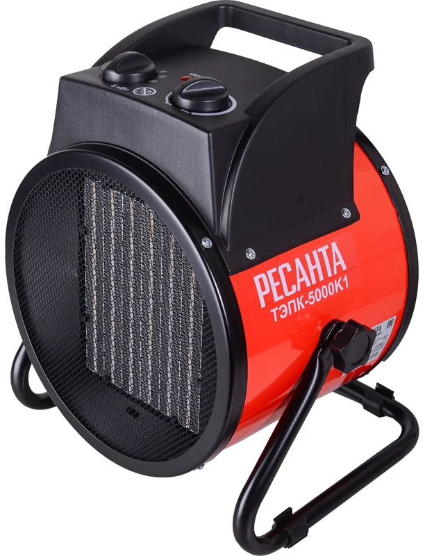 Пушка тепловая электрическая РЕСАНТА ТЭПК-5000К1 (220В; Керамика; 5кВт; 400м3/ч; 4,32кг) (67/1/50) от магазина Инструмент маркет