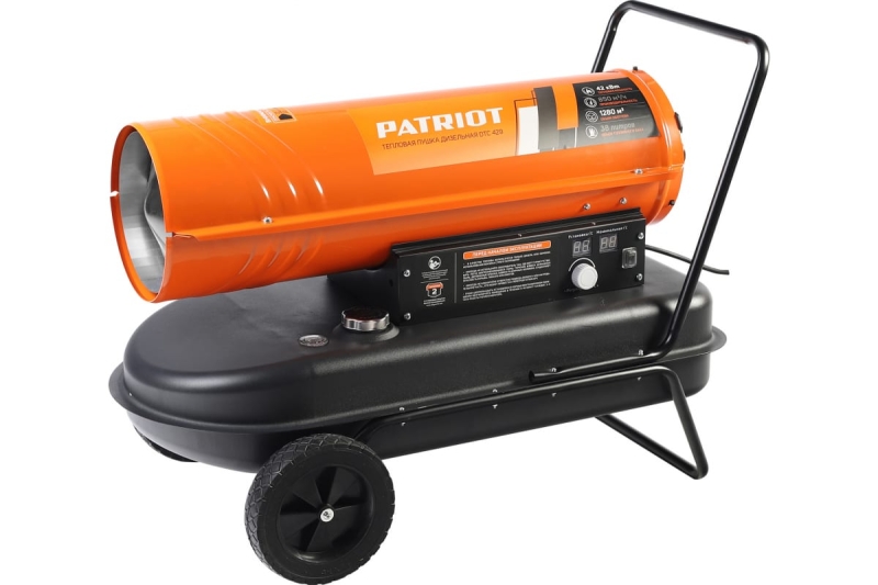 Пушка тепловая дизельная PATRIOT DTC 429 (220В; 42кВт; 850м3/ч; 2,8л/ч; 21,5кг) (633703099) от магазина Инструмент маркет