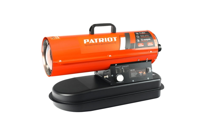 Пушка тепловая дизельная PATRIOT DTC 115 (220В; 11кВт; 500м3/ч; 0,8л/ч; 12,7кг) (633703034) от магазина Инструмент маркет