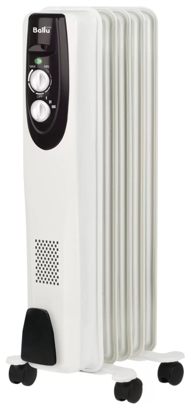 Радиатор масляный BALLU BOH/CL-05WRN 1000 белый (1000Вт; 5 секций; 15м2; 4,4кг) (НС-1050886) от магазина Инструмент маркет