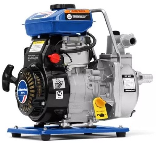 Мотопомпа чистовая 25х25 MASTERYARD MP 25R (4Т; 2,5лс; 130л/м; напор 30м;) от магазина Инструмент маркет