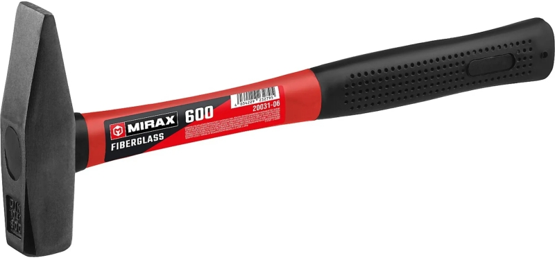 Молоток 600г обрезиненная рукоятка кованый MIRAX (20031-06) от магазина Инструмент маркет