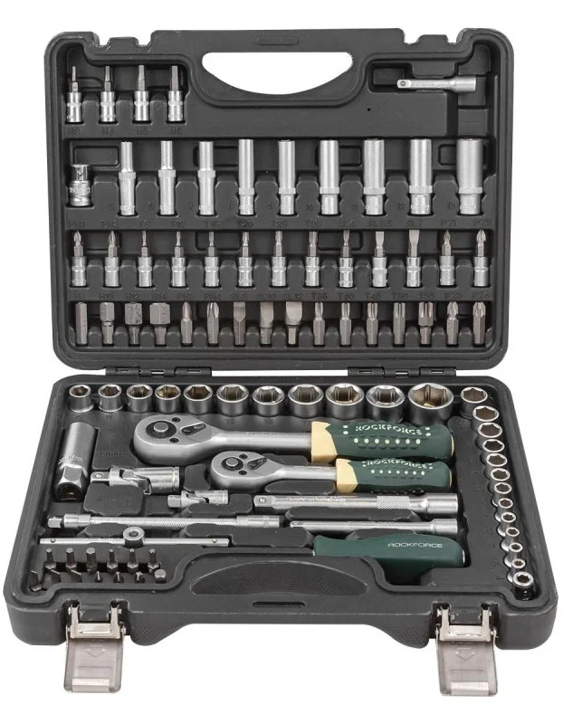 Набор инструментов 94пр ROCKFORCE RF-4941-5DS (головки 1/4+3/8 дюйма; трещотка; биты;) (52702) от магазина Инструмент маркет