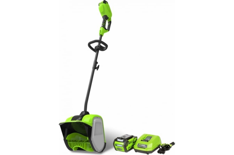 Снегоуборщик аккумуляторный GREENWORKS GD40SSK2 (40В; 1 АКБ; 2Ач; 30х15см; 7кг) (2600807UA) от магазина Инструмент маркет