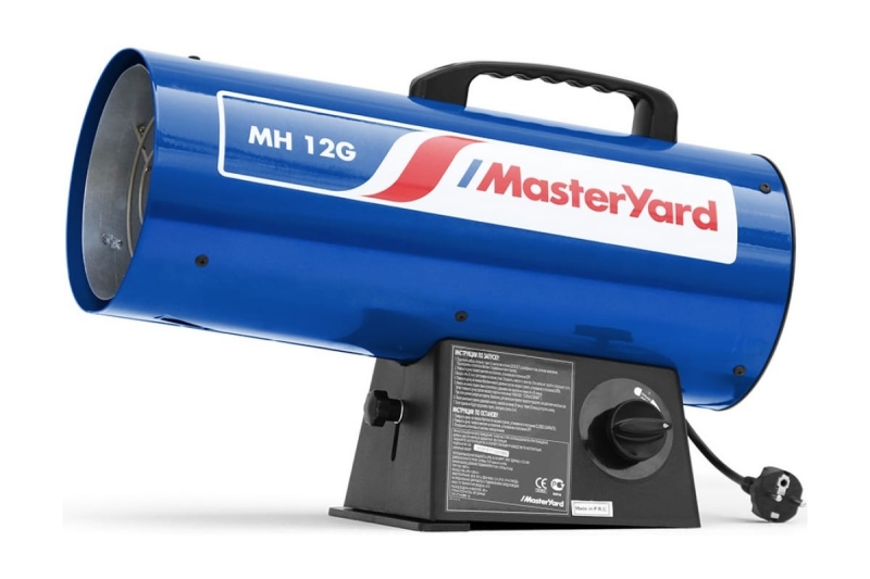 Пушка тепловая газовая MASTERYARD MH 12G (220В; 12,3кВт; 540м3/ч; 0,86кг/ч; 5,1кг) от магазина Инструмент маркет
